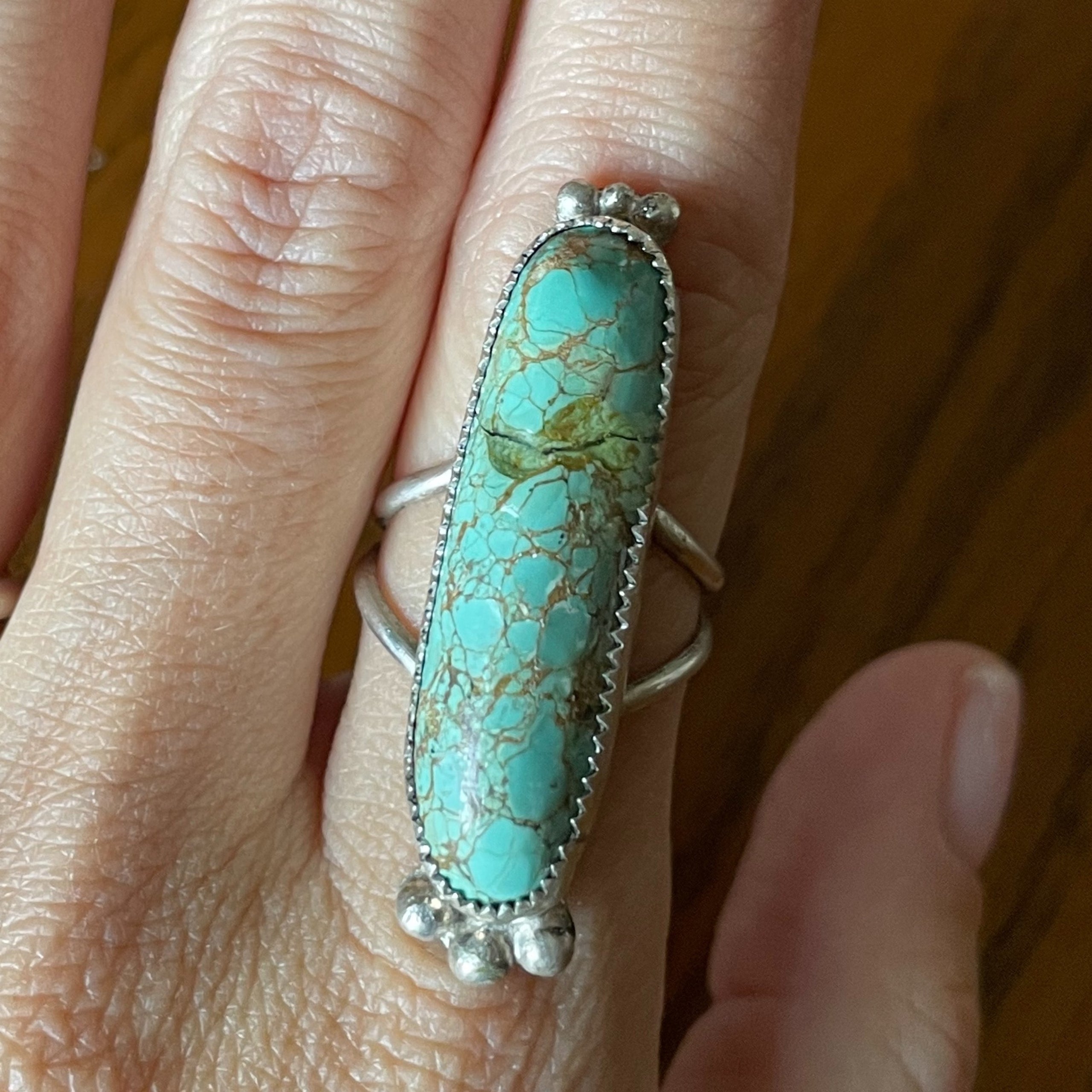 Long turquoise ring new arrivals